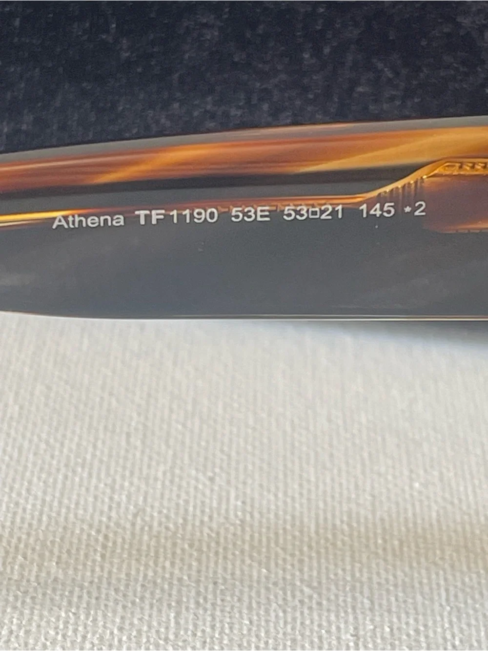 NIB TOM FORD ATHENA TF 1190 53E CAT EYE STRIPED TORTOISESHELL LUXURY SUNGLASSES